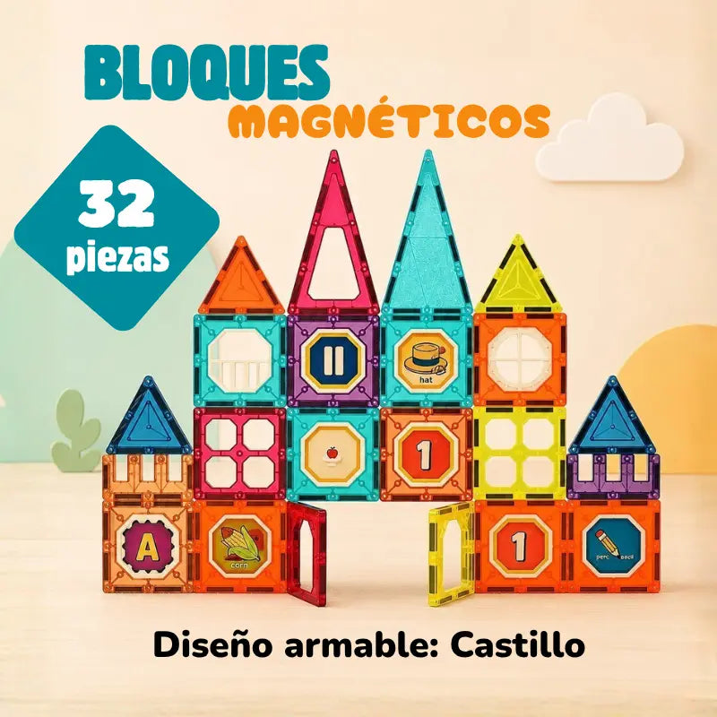 bloques imanes 32 piezas