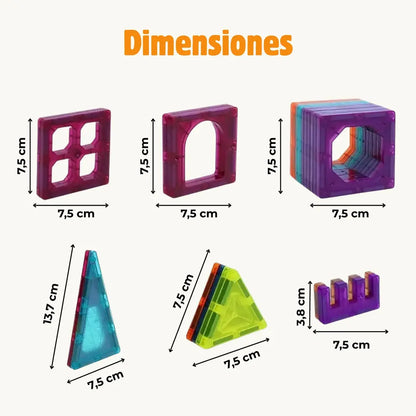 set bloques magneticos niños