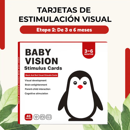 Tarjetas de Estimulación Visual Etapa 2 (3-6 meses) — Introducción al Color Rojo