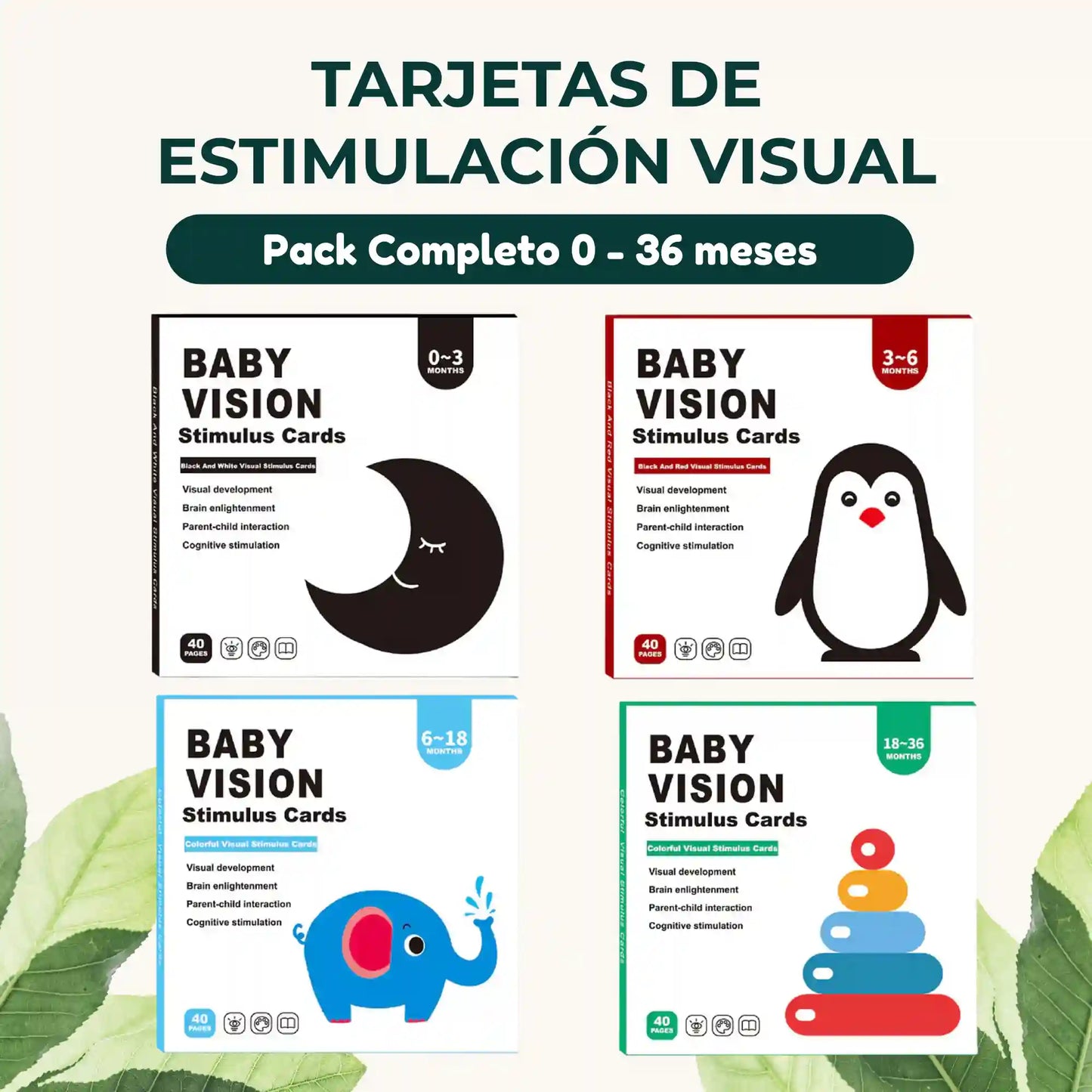 tarjetas estimulacion visual pack