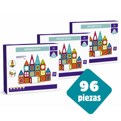 bloques magneticos 96 piezas