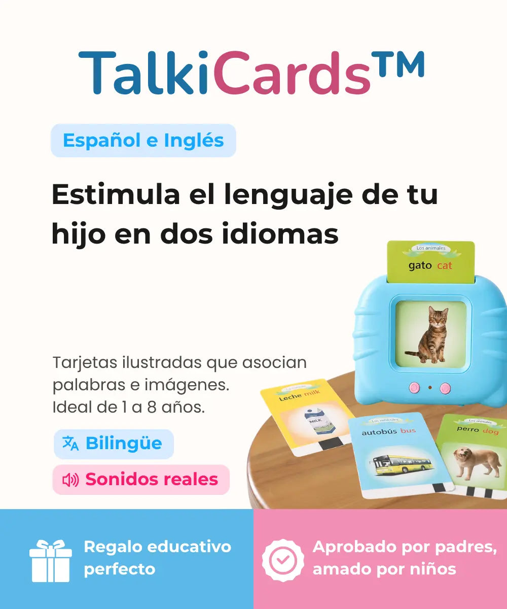 talkicards lector de tarjetas bilingue