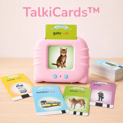 lector de tarjetas bilingue rosa
