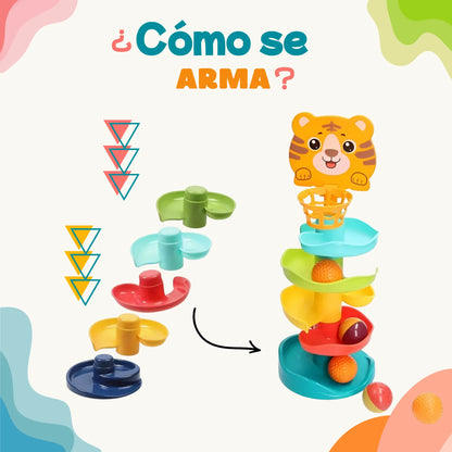 tobogan torre pelotas espiral